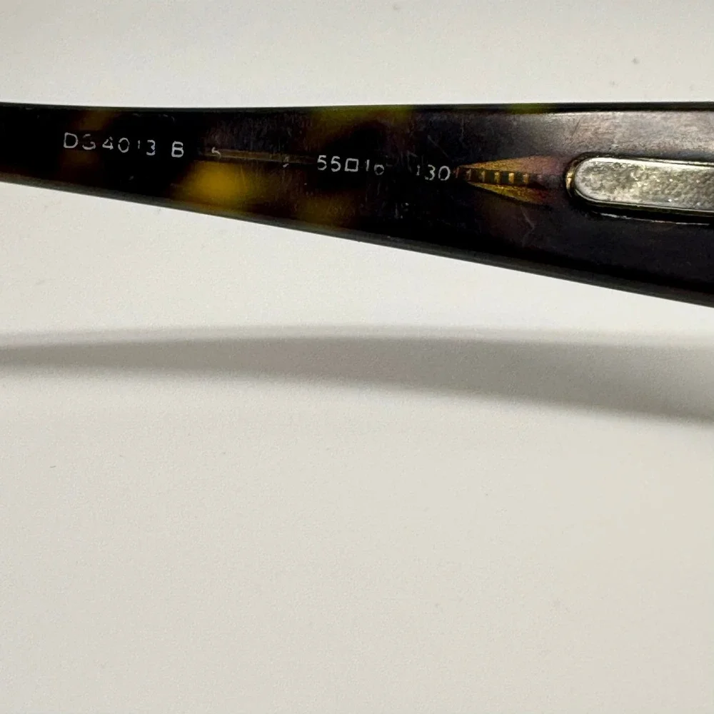 Dolce & Gabbana DG4013 B Tortoise Shell Crystal Logo Eyeglass Frames Italy 55-16